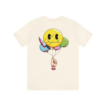 Casual Wear Bella + Canvas Short Sleeve Top Back Color: Natural, Vibrant Yellow Killer Balloon 